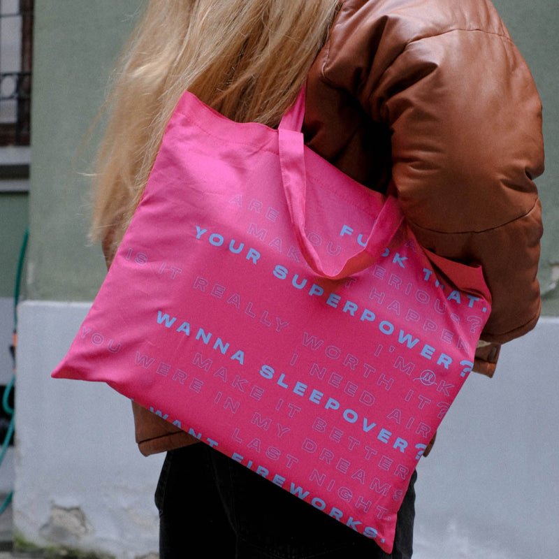 Best pink tote bag | Whatever Tote | Lil Milan
