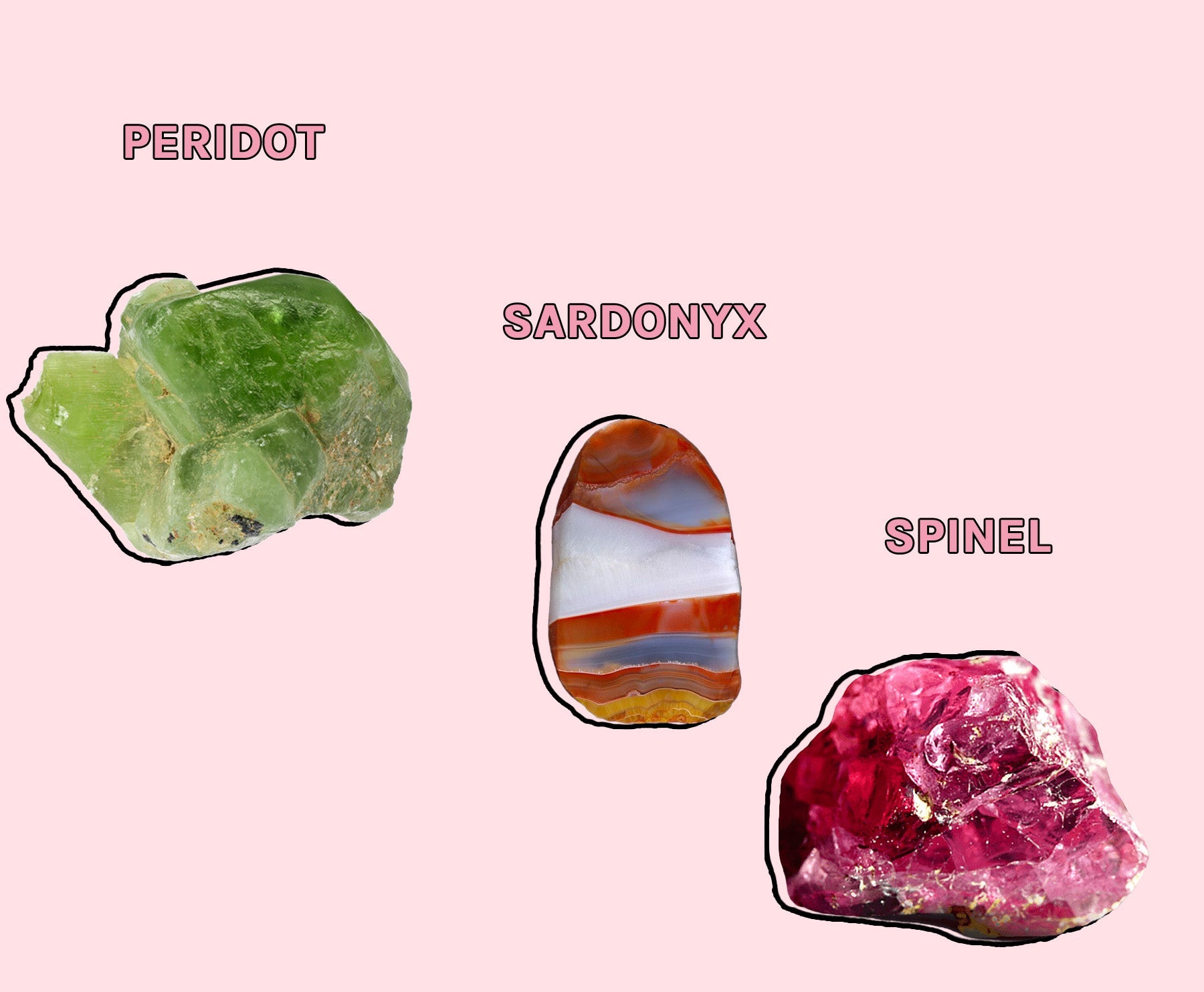 August Birthstones: Peridot, Spinel, Sardonyx | Lil Milan – LIL Milan