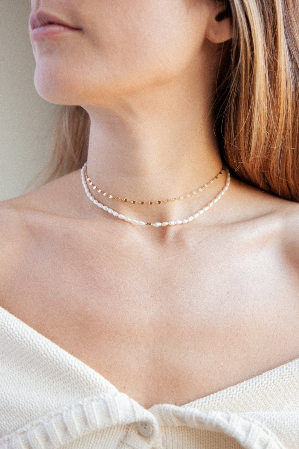 Collana Di Perle Balmy | Choker Di Perle Acqua Dolce Oro 9kt | LIL Milan - Foto 3