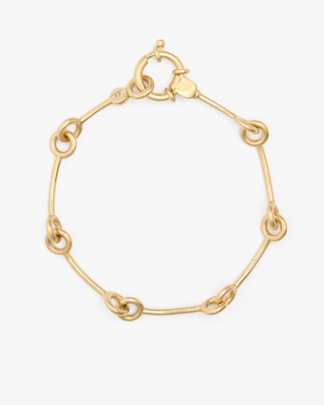Magnetica Bracelet 18kt gold-plated by LIL Milan – oval link chain with round spring ring clasp
