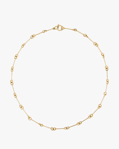 Magnetica Necklace 18kt gold-plated by LIL Milan – oval link chain with round spring ring clasp