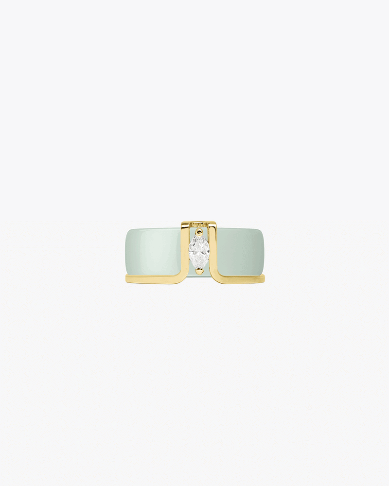 LIL Cover Ring - Gold Marquise