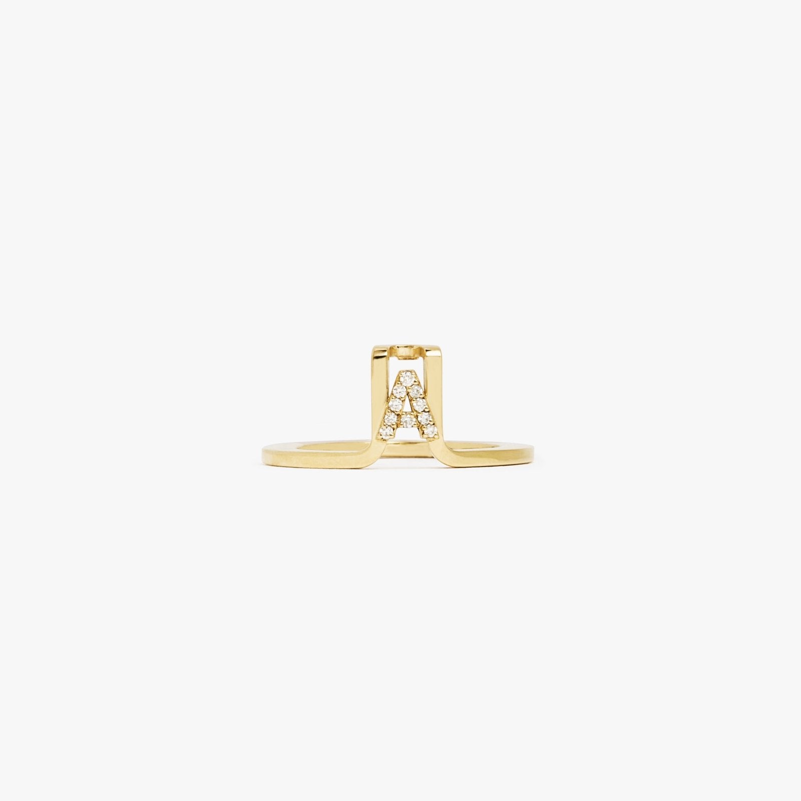 Smart Ring Cover in Gold & Diamonds | Cover Ring Letter | Lil Milan ...