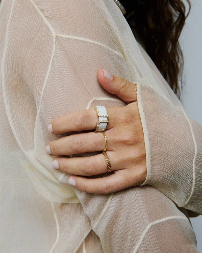 LIL Cover Ring Gold Pavé - LIL Milan