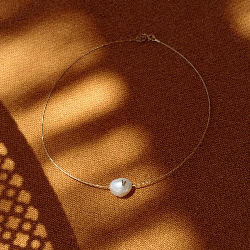 Promettimi | Gold pearl necklace for women | 18k solid gold pearl necklace for women | Lil Milan