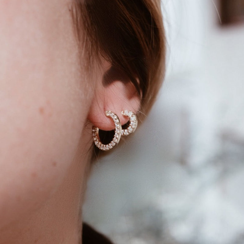 Mini Astro Hoop | Wedding Women Gold Earrings | LIL Milan