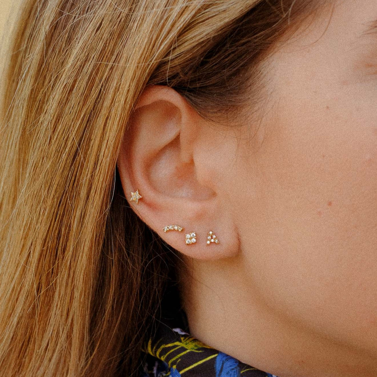 Smiley piercing gold hot sale