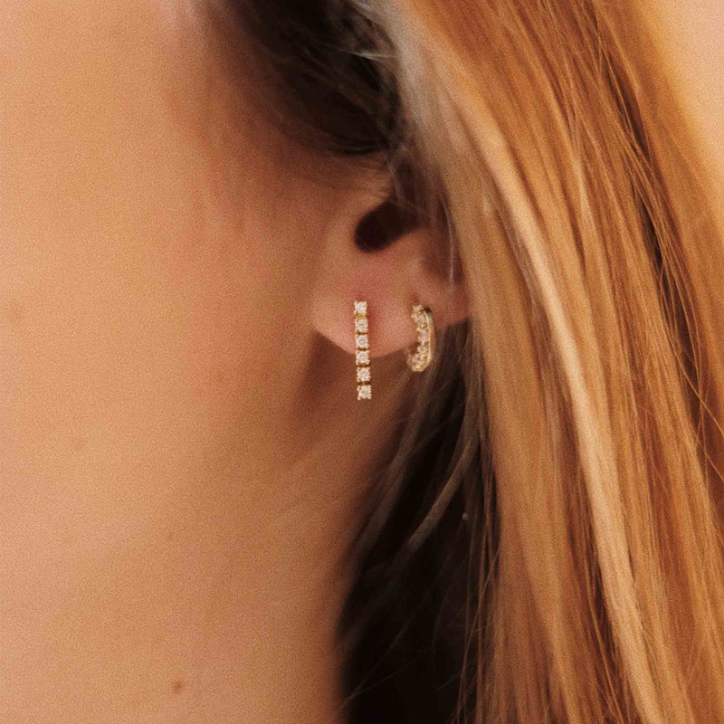 Mini Astro Hoop | Wedding Women Gold Earrings | LIL Milan