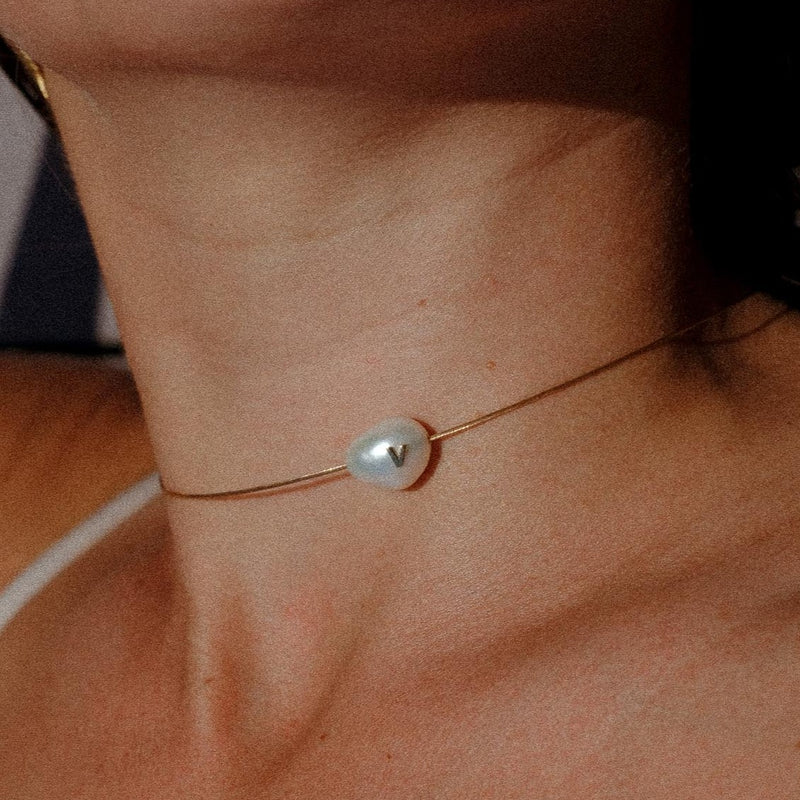 Promettimi | Gold pearl necklace for women | 18k solid gold pearl necklace for women | Lil Milan