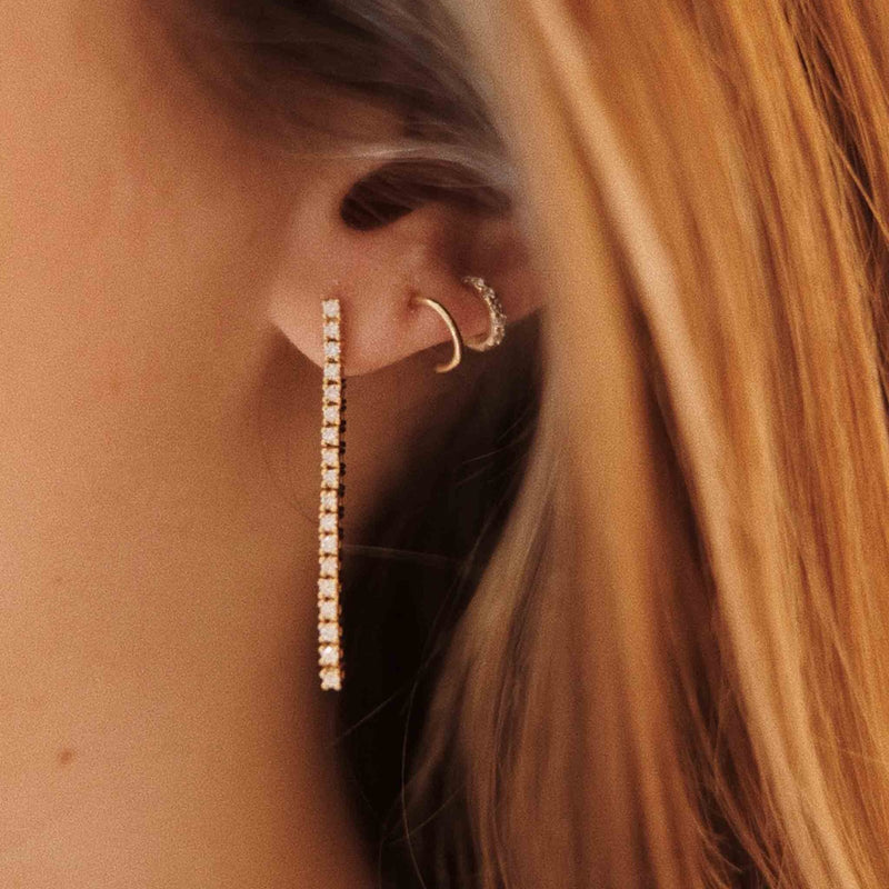Curvy Earring Yellow Gold - LIL Milan
